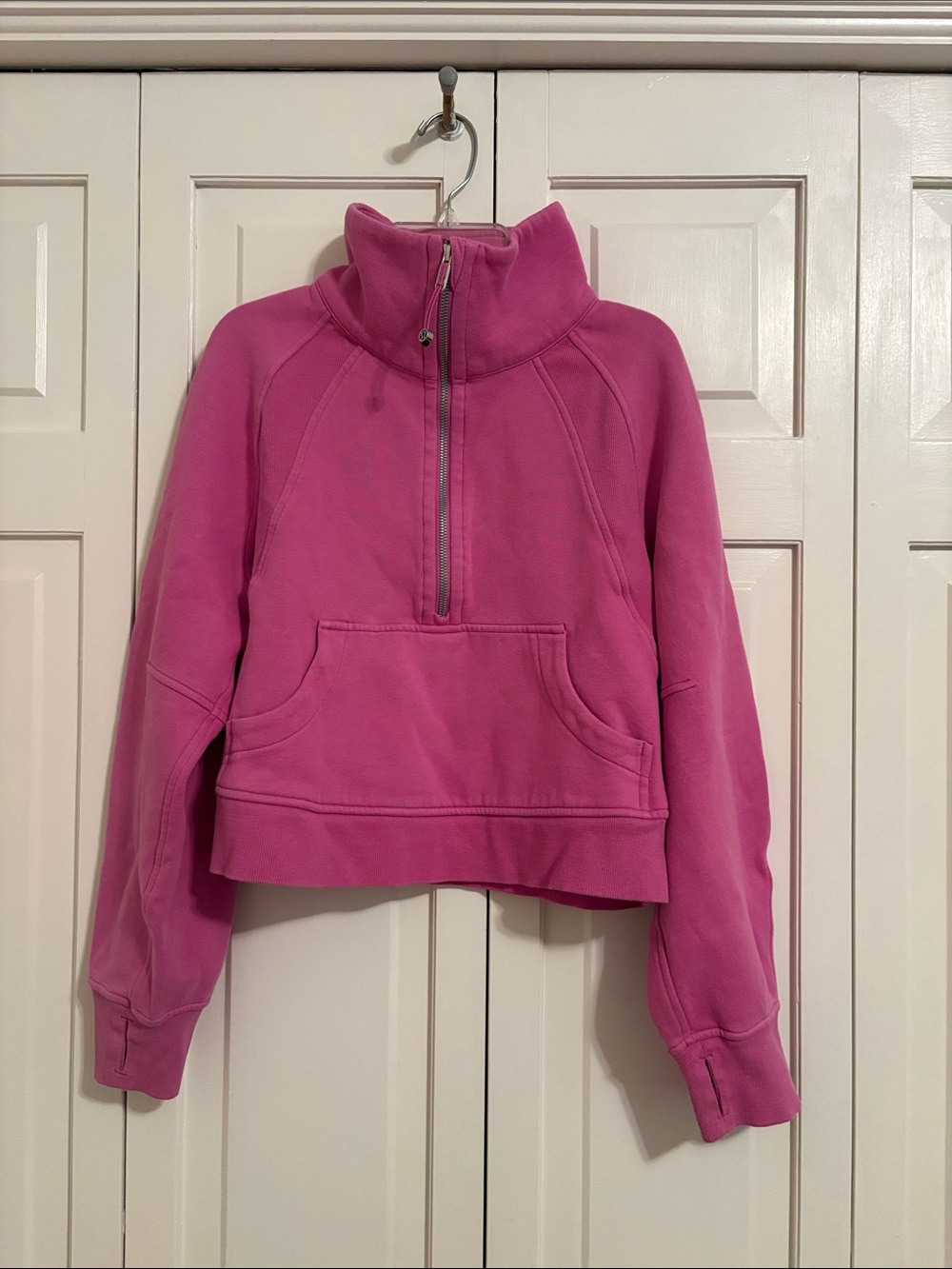 lululemon athletica Half-Zip Cowl Pullover in Bright Pink size XS